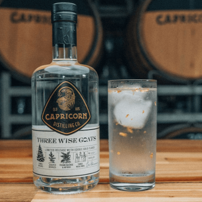 Capricorn Three Wise Goats Gin - Limited Release with Edible Gold Flakes
