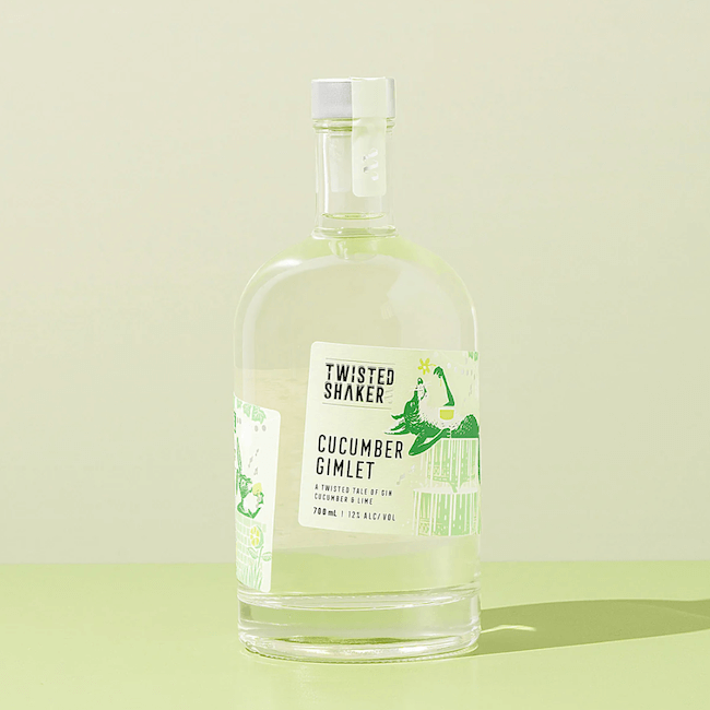 Twisted Shaker Cucumber Gimlet Bottled Cocktail