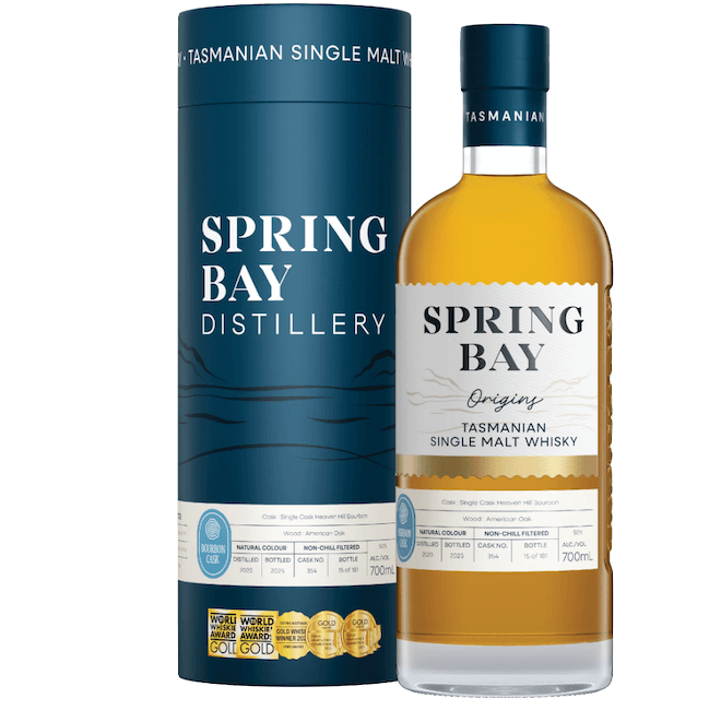 Spring Bay Tasmanian Single Malt Whisky Single Bourbon Cask No. 354