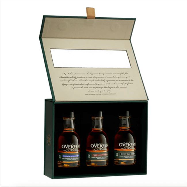 Overeem Tasmanian Single Malt Whisky gift pack  - core range