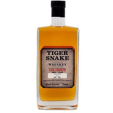 Tiger Snake cask strength whiskey 65.6% 700mL