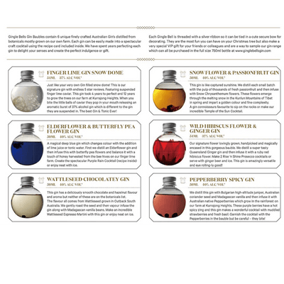 Wild Hibiscus Gingle Bells Floral Gin Baubles 2025