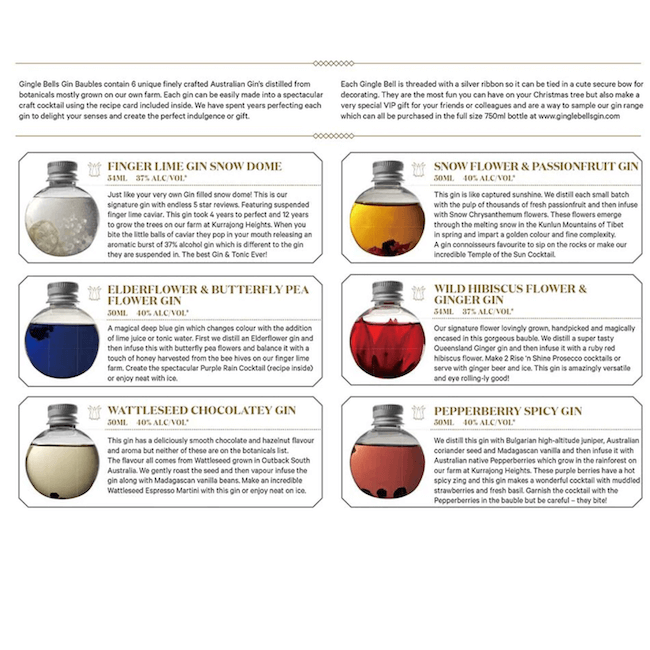 Wild Hibiscus Gingle Bells Floral Gin Baubles 2025