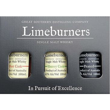 Limeburners Single Malt Whisky Gift Pack - Sherry, Port, Peated casks